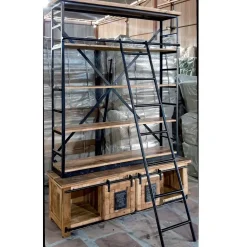 Discount Scopri la Libreria industrial newport con scala etnica a prezzo scontato. Outlet arredamento! Librerie