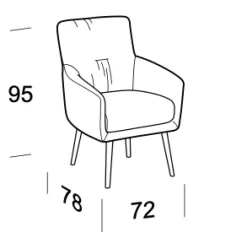 Collezione esclusiva Scopri la poltroncina Elodie Mottes Selection in tessuto, un'idea di stile firmata da un grande architetto! Prezzo scontato.- Poltrone