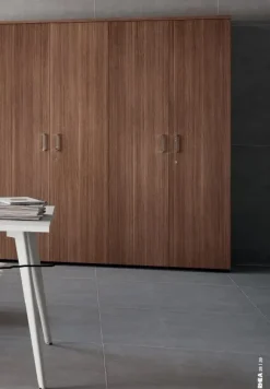 Flycom Scrivania direzionale in legno Ufficio completo a marchio a prezzi outlet- Arredo Ufficio