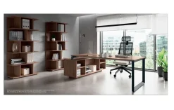 Scrivania direzionale in legno Ufficio completo stratos plus 2 a marchio con forte sconto^Flycom