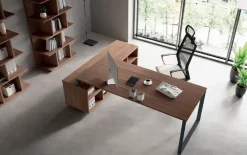 Scrivania direzionale in legno Ufficio completo stratos plus 2 a marchio con forte sconto^Flycom