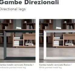 Scrivania direzionale in legno Ufficio completo stratos plus 2 a marchio con forte sconto^Flycom