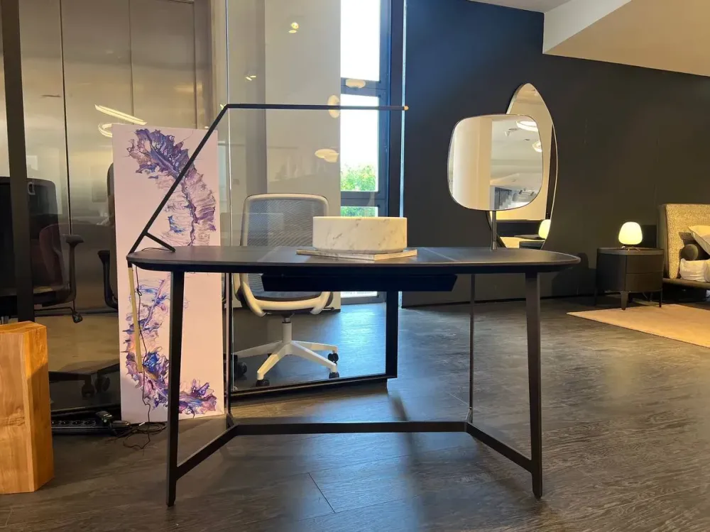 Poliform Scrivania direzionale in legno Mathieu in offerta- Arredo Ufficio