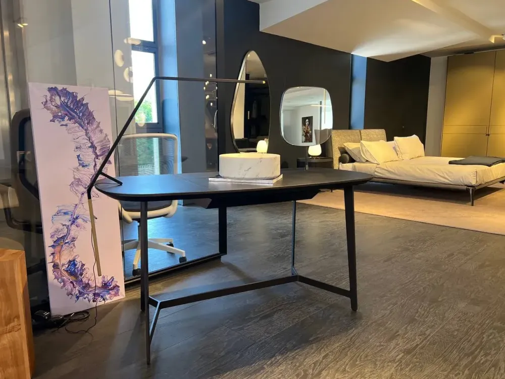 Poliform Scrivania direzionale in legno Mathieu in offerta- Arredo Ufficio