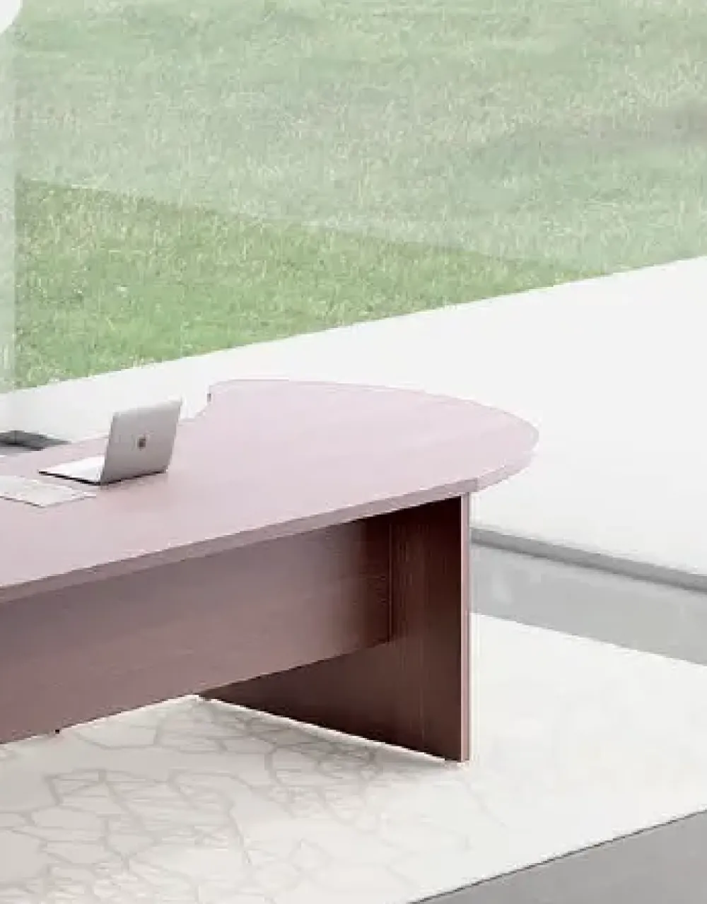 Outlet Scrivania direzionale in legno Con allungo plano e sedia con forte sconto Arredo Ufficio