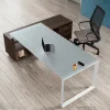 Sale Scrivania direzionale in vetro Postazione ufficio completa stratos plus a prezzi convenienti Arredo Ufficio