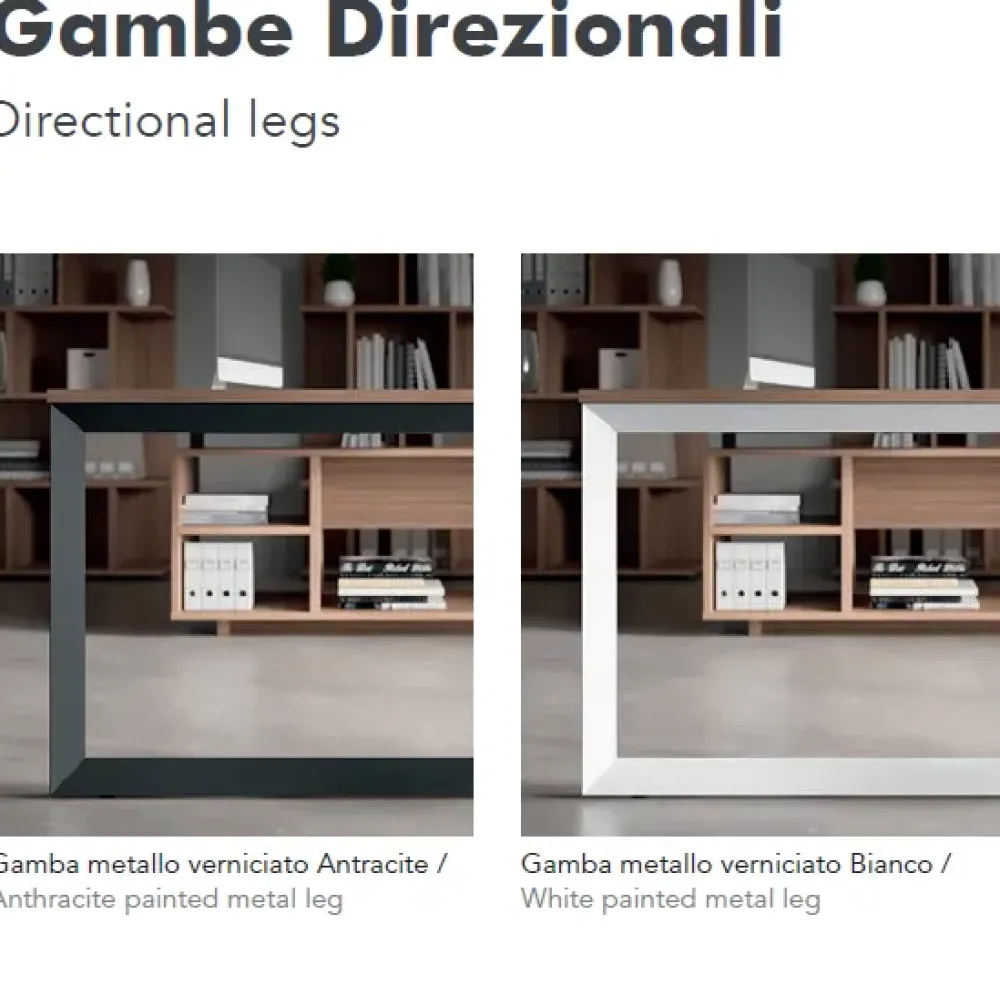 Sale Scrivania direzionale in vetro Postazione ufficio completa stratos plus a prezzi convenienti Arredo Ufficio