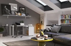 Las Mobili Scrivania direzionale in legno Andrea - postazione home officecon sedia a marchio a prezzi convenienti- Arredo Ufficio