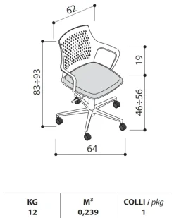 Las Mobili Scrivania direzionale in legno Andrea - postazione home officecon sedia a marchio a prezzi convenienti- Arredo Ufficio