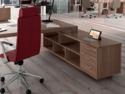 Flycom Scrivania direzionale in legno Direzionale forma e mobile boiserie a prezzi outlet- Arredo Ufficio