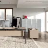 Sale Scrivania direzionale Scrivania direzionale eos con armadi in legno a prezzo Outlet Arredo Ufficio