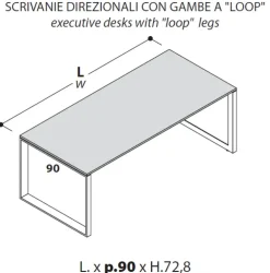 Discount Scrivania direzionale 5th element in legno in Offerta Outlet Arredo Ufficio