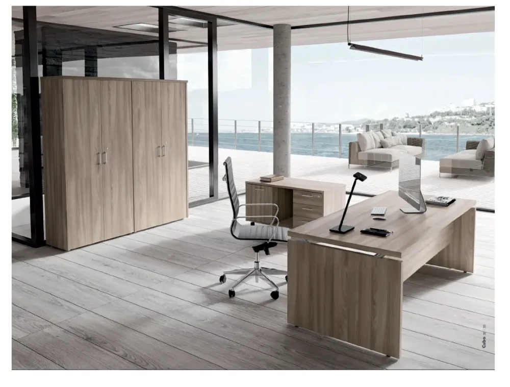 Hot Scrivania direzionale Ufficio completo in legno a prezzo Outlet Arredo Ufficio