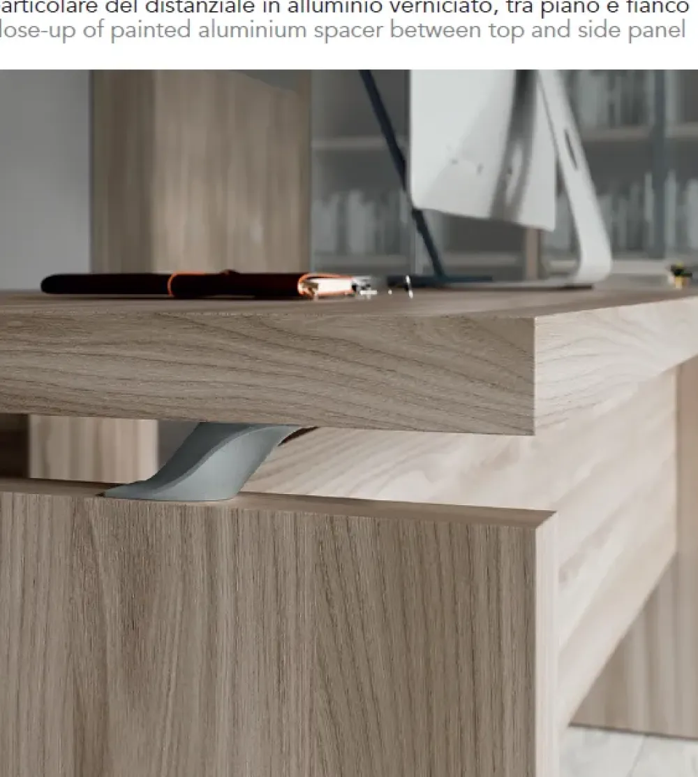 Hot Scrivania direzionale Ufficio completo in legno a prezzo Outlet Arredo Ufficio