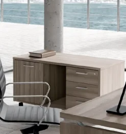 Hot Scrivania direzionale Ufficio completo in legno a prezzo Outlet Arredo Ufficio
