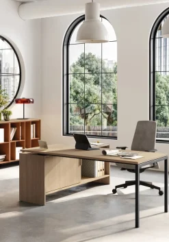 Las Mobili Scrivania operativa modello Sigma con mobile di servizio   in OFFERTA OUTLET- Arredo Ufficio