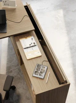 Las Mobili Scrivania operativa modello Sigma con mobile di servizio   in OFFERTA OUTLET- Arredo Ufficio