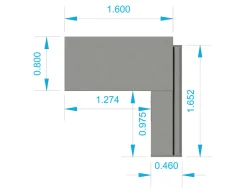 Las Mobili Scrivania operativa modello Sigma con mobile di servizio in OFFERTA OUTLET- Arredo Ufficio