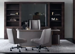 Scrivania Scrivania luxury pelle e ottone  in legno a prezzo Outlet^Md work