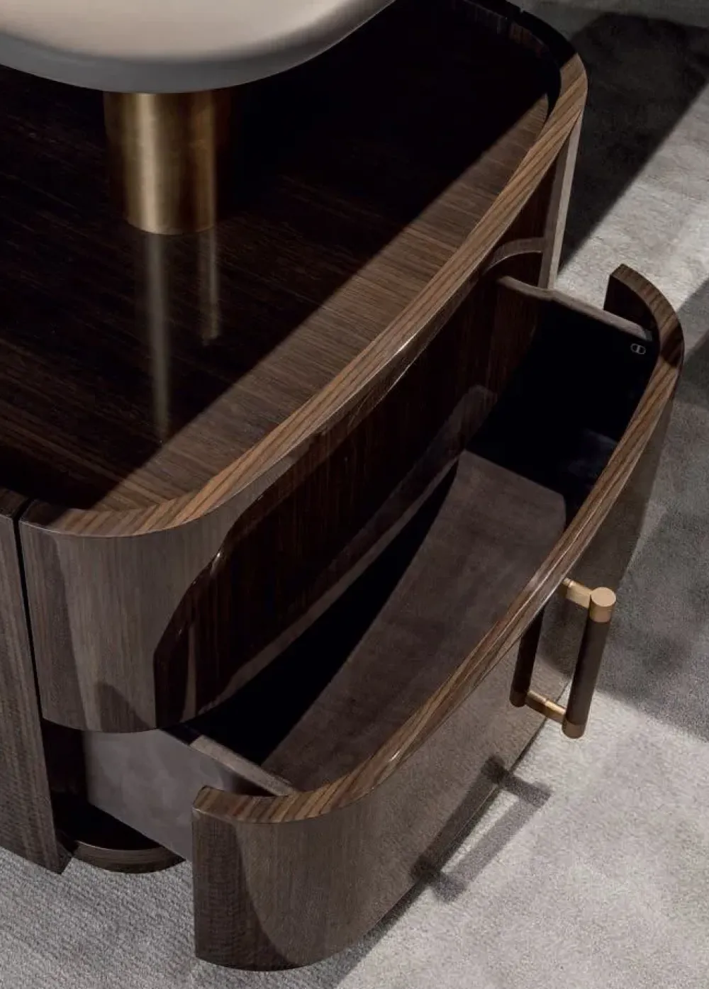 Scrivania Scrivania luxury pelle e ottone in legno a prezzo Outlet^Md work