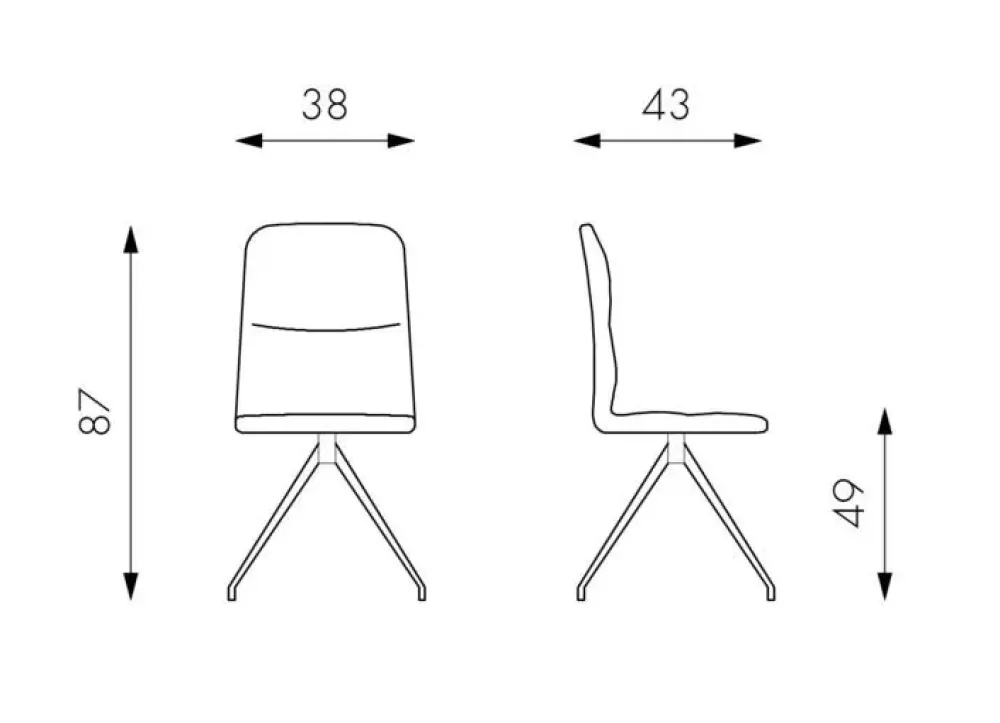 New Sedia Alba da soggiorno realizzata in tessuto scontata del 50% Sedie