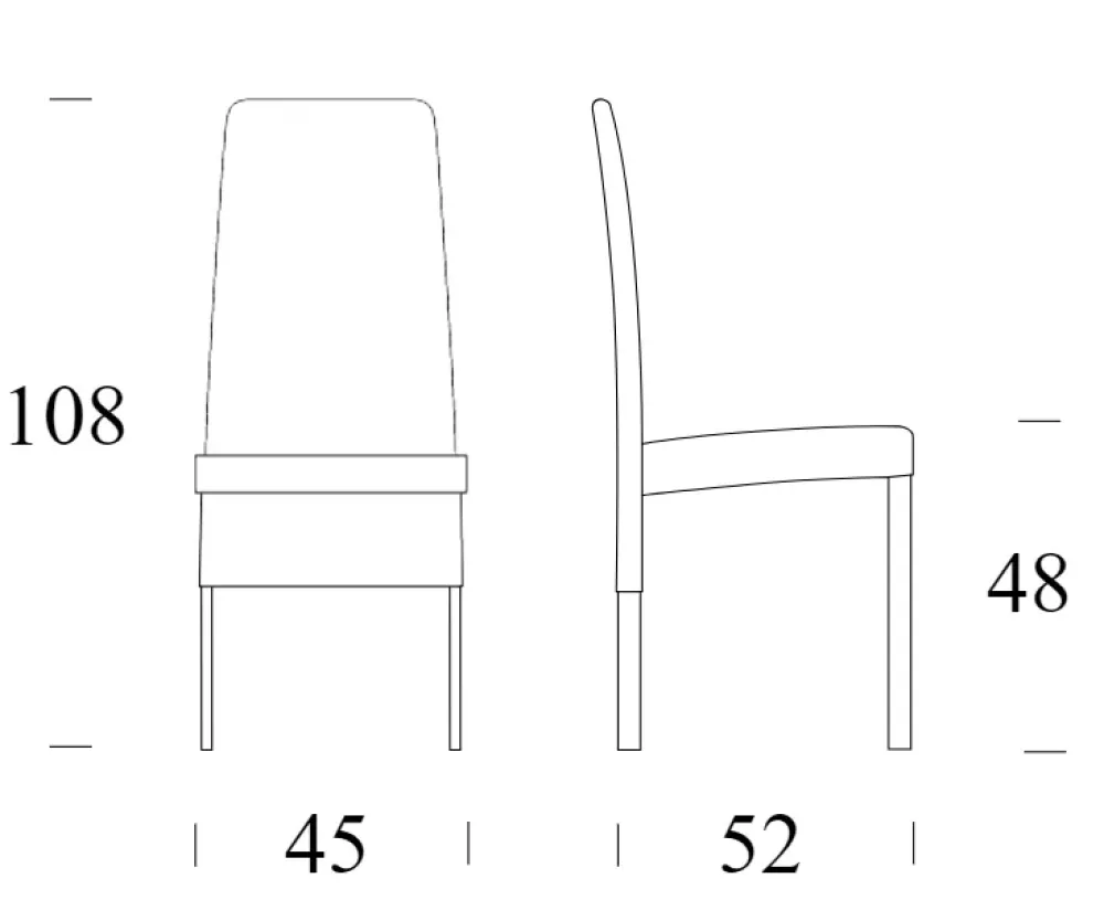 Sedia Charonne da soggiorno realizzata in pelle scontata del 30%^Tonin Casa Outlet