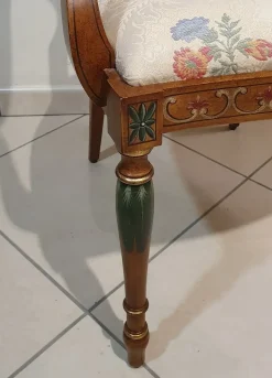 Collezione esclusiva SEDIA Poltroncina noce imbottita schienale paglia di vienna a PREZZO OUTLET- Sedie