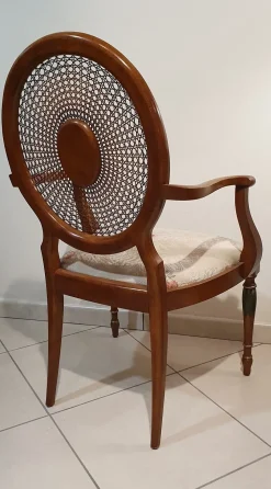 Collezione esclusiva SEDIA Poltroncina noce imbottita schienale paglia di vienna a PREZZO OUTLET- Sedie