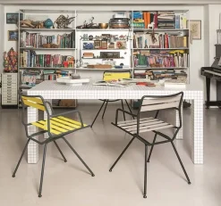 Sale Sedia con braccioli Dan poltrona nera  di a prezzo Outlet Sedie