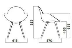Infiniti Sedia da cucina Cookie SCONTATA- Sedie