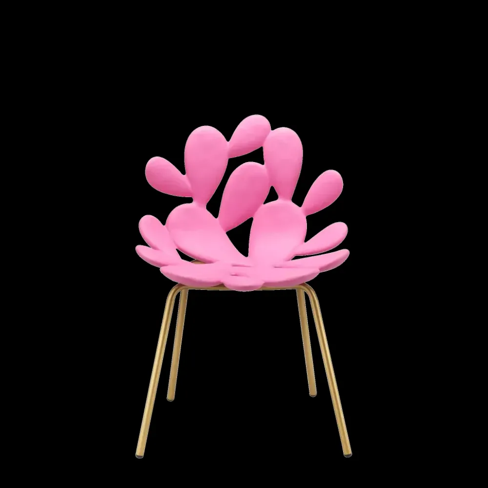 Sedia da giardino Sedia filicudi ottone e rosa brillante – set 2 pezzi in Offerta Outlet^Qeeboo Outlet