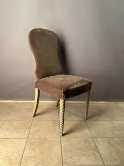 Sedia da soggiorno D107 con velluto di SCONTATA 60%^Marchetti Clearance