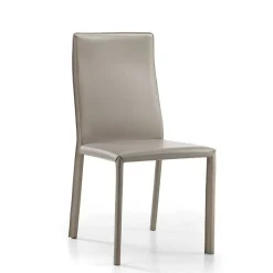 Sedia da soggiorno Italia cuoio acciaio SCONTATA^Md work Clearance