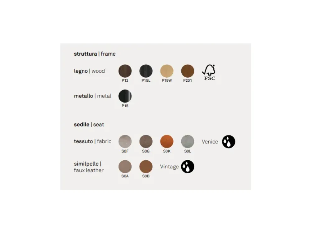 Sedia da soggiorno Maya in Offerta Outlet^Connubia Best