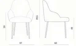 Easyline Sedia da soggiorno Nika di SCONTATA 40%- Sedie