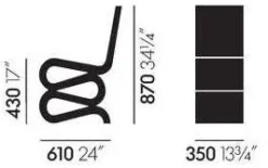 Collezione esclusiva Sedia di  modello Wiggle side chair da soggiorno in offerta -20%- Sedie