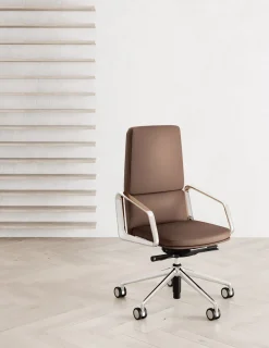 Online Sedia direzionale in ecopelle Lead schienale medio a prezzi outlet Arredo Ufficio