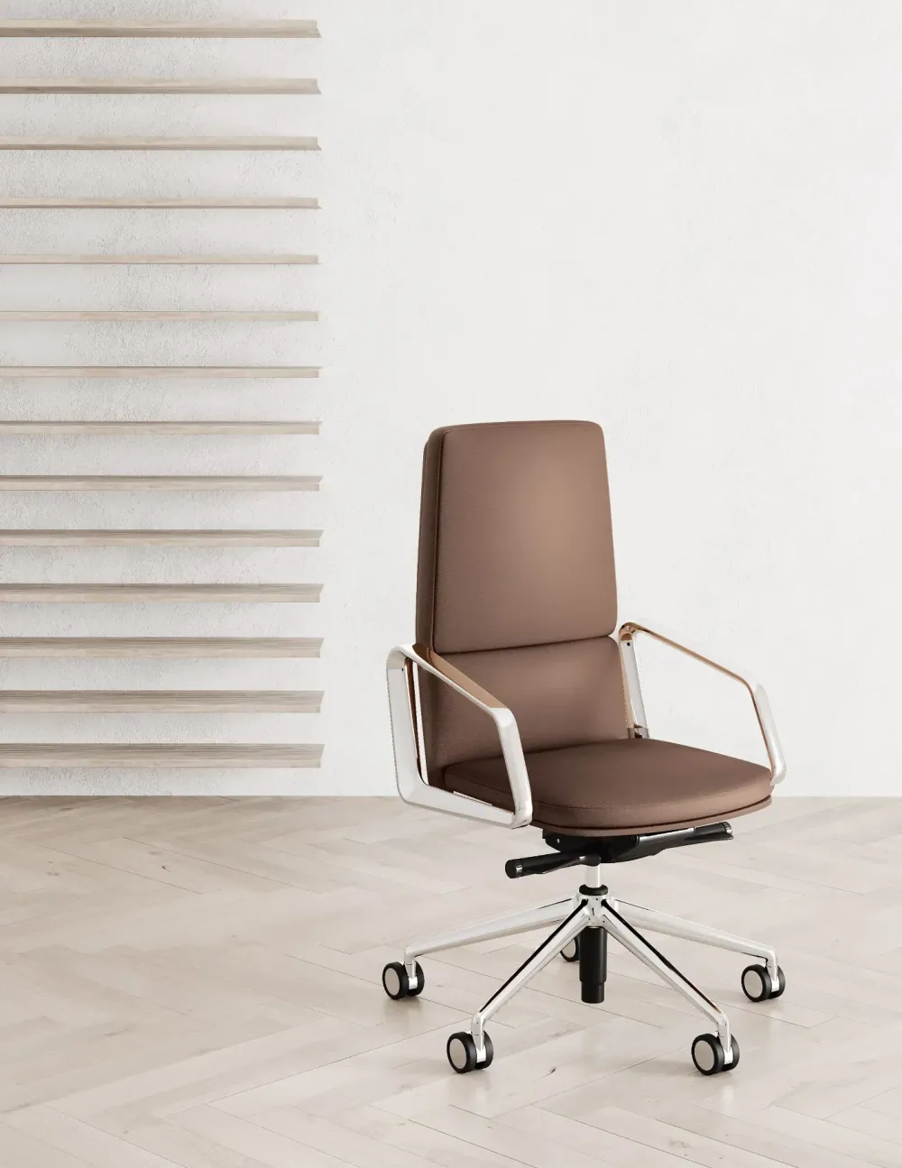 Online Sedia direzionale in ecopelle Lead schienale medio a prezzi outlet Arredo Ufficio