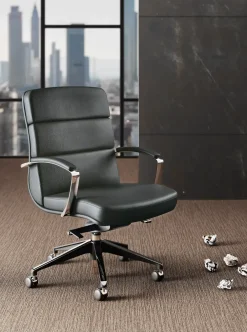 Las Mobili Sedia direzionale modello Direzionale scena schienale medio in OFFERTA OUTLET- Arredo Ufficio