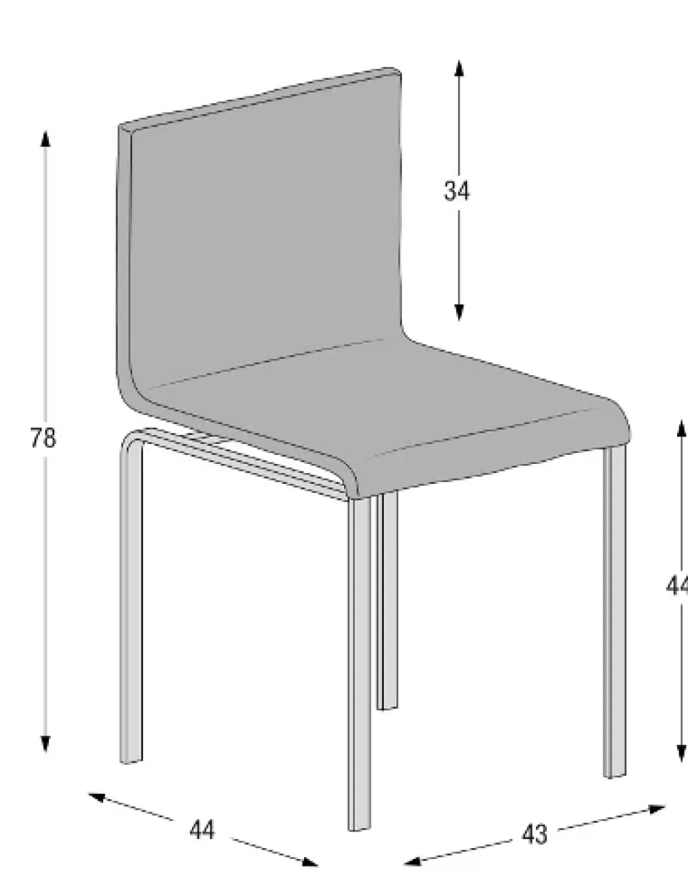 Sedia Dngla chiair liscia a prezzo ribassato^Lago Best