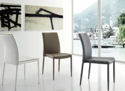 Sedia ecopelle Ella con bordino^Gipi Best