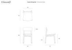 Sedia Ethnicraft casale in rovere a prezzo ribassato^Artigianale Best