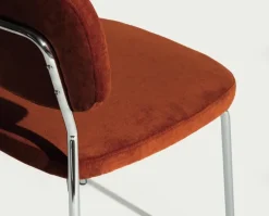 Sedia fissa Sedia in metallo con seduta e schienale imbottiti  di in Offerta Outlet^Md work New