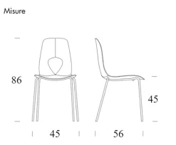 Tonin Casa Sedia impilabile 6 sedie hole pronta consegna di a prezzo ribassato- Sedie
