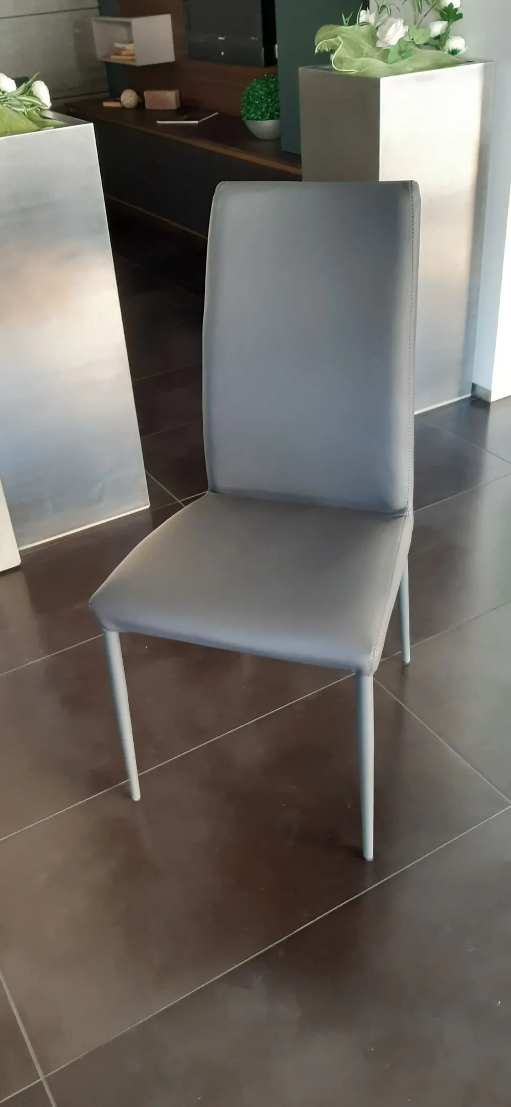 Zamagna Sedia in ecopelle senza braccioli Bold scontata- Sedie