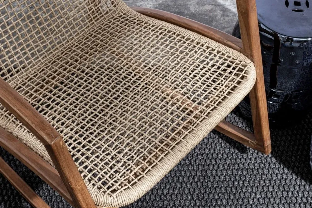 Sedia in legno a dondolo Poltrona dondolo adelita in fibra sintetica - scontata^Bizzotto Outlet