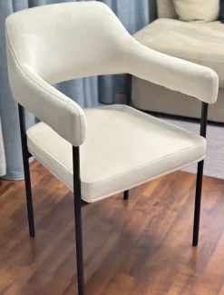 Sedia in metallo con braccioli Elisa in Offerta Outlet Sedie