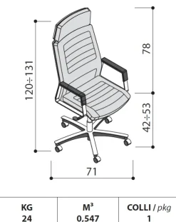 Sedia in pelle con schienale alto Neo chair in offerta^Las Mobili Best