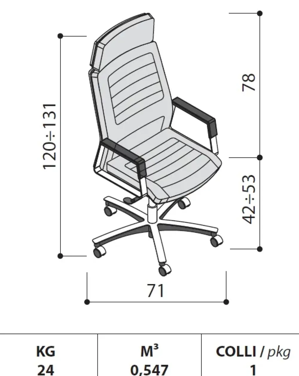 Sedia in pelle con schienale alto Neo chair in offerta^Las Mobili Best