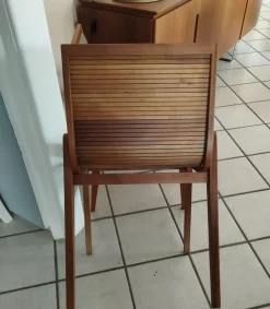 Arte Brotto Sedia in pelle poltroncina Poltroncina in pelle colore fango essenza noce scontata- Sedie